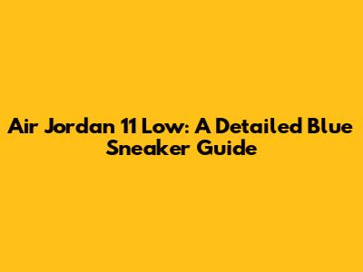 Air Jordan 11 Low: A Detailed Blue Sneaker Guide