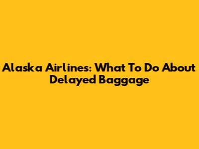 Alaska Airlines: What To Do About Delayed Baggage