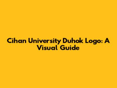 Cihan University Duhok Logo: A Visual Guide