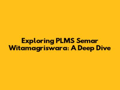Exploring PLMS Semar Witamagriswara: A Deep Dive