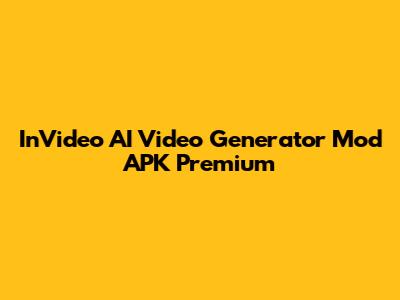 InVideo AI Video Generator Mod APK Premium