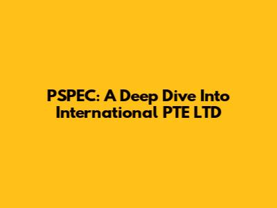 PSPEC: A Deep Dive Into International PTE LTD