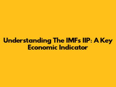 Understanding The IMF's IIP: A Key Economic Indicator