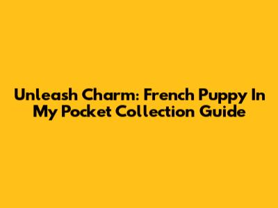 Unleash Charm: French Puppy In My Pocket Collection Guide