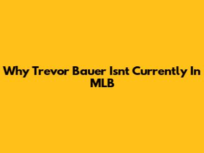 Why Trevor Bauer Isn't Currently In MLB