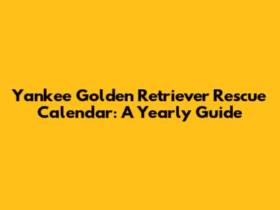 Yankee Golden Retriever Rescue Calendar: A Yearly Guide